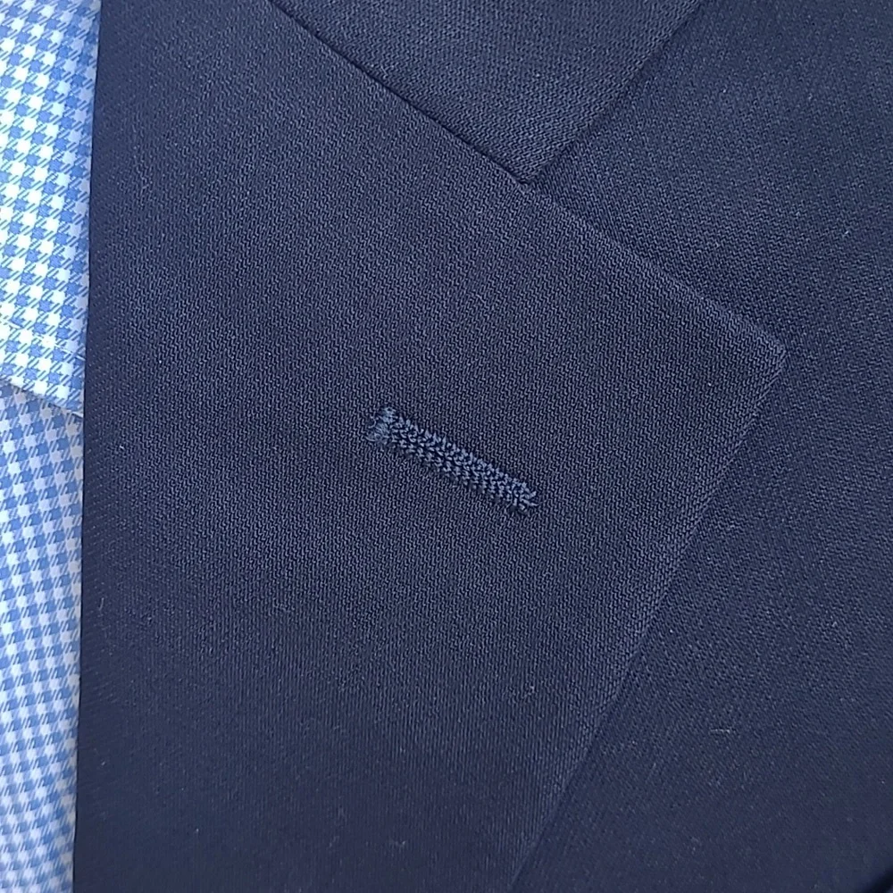 ARMANI Collezioni Italy Dark Grey Weave Wool Sz 38‎ R Mens Suit Jacket Pants